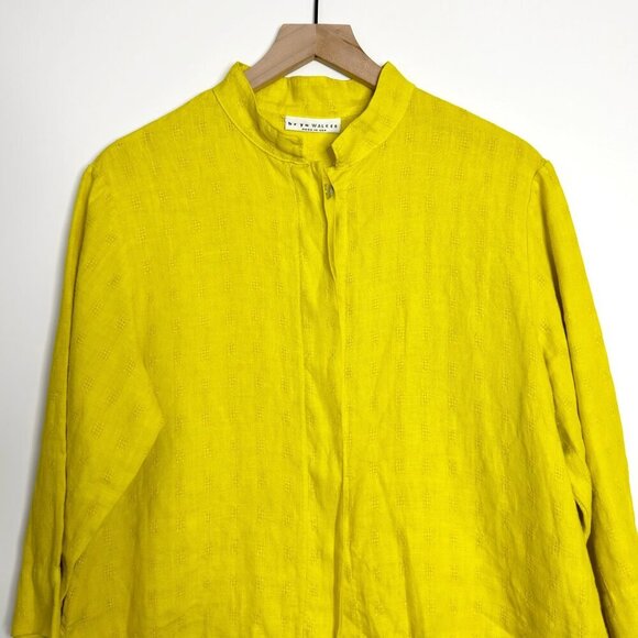 BRYN WALKER Linen 3/4 Sleeve Shirt - Picture 2 of 7